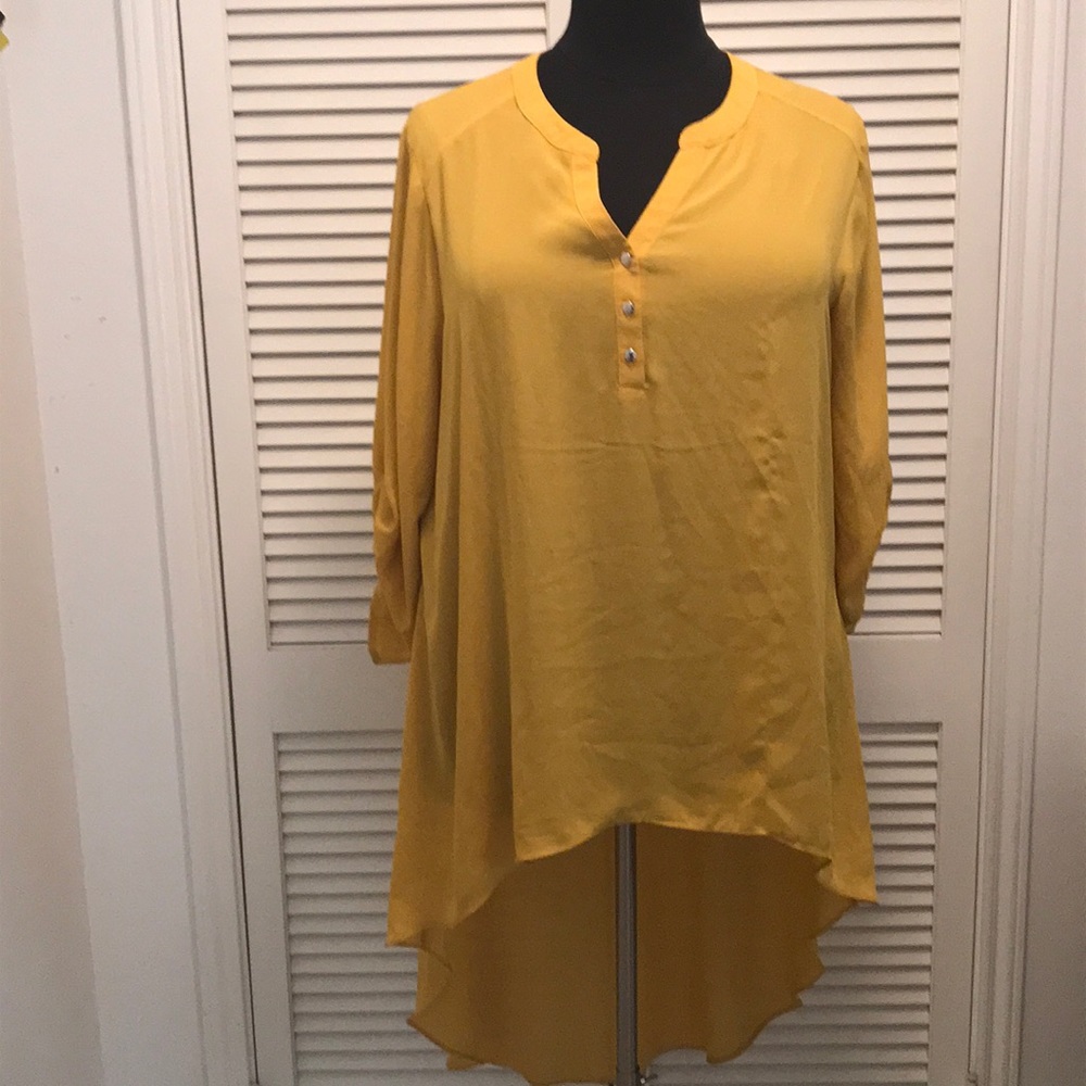 Ashley Stewart asymmetrical high-low blouse